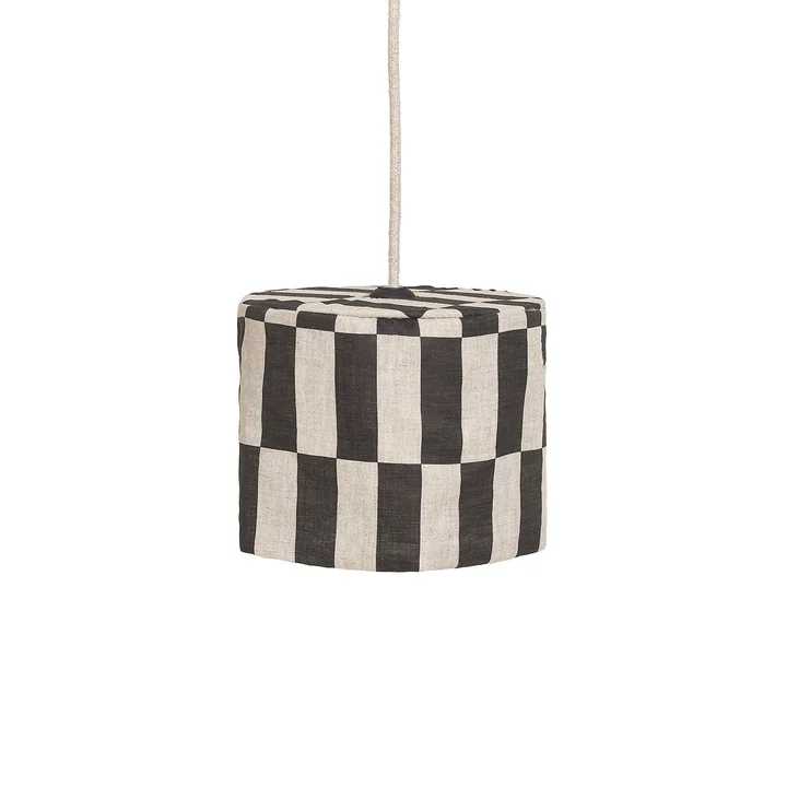 Nobodinoz - Vibes Lampenschirm, Ø 20 cm, Leinen, schwarz