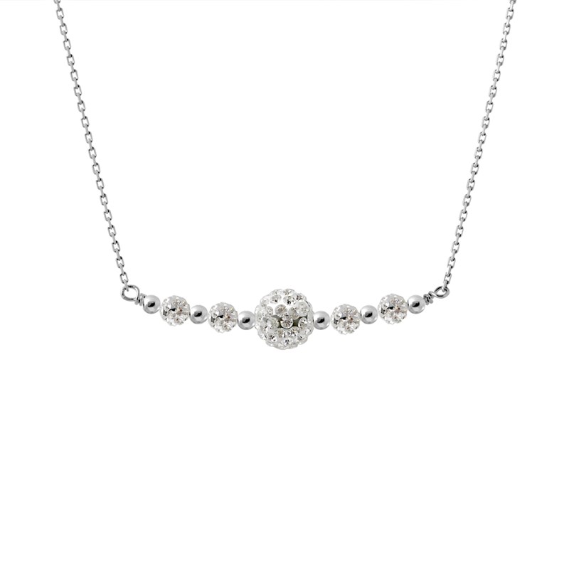 Collier - Cristal blanc - Argent 925