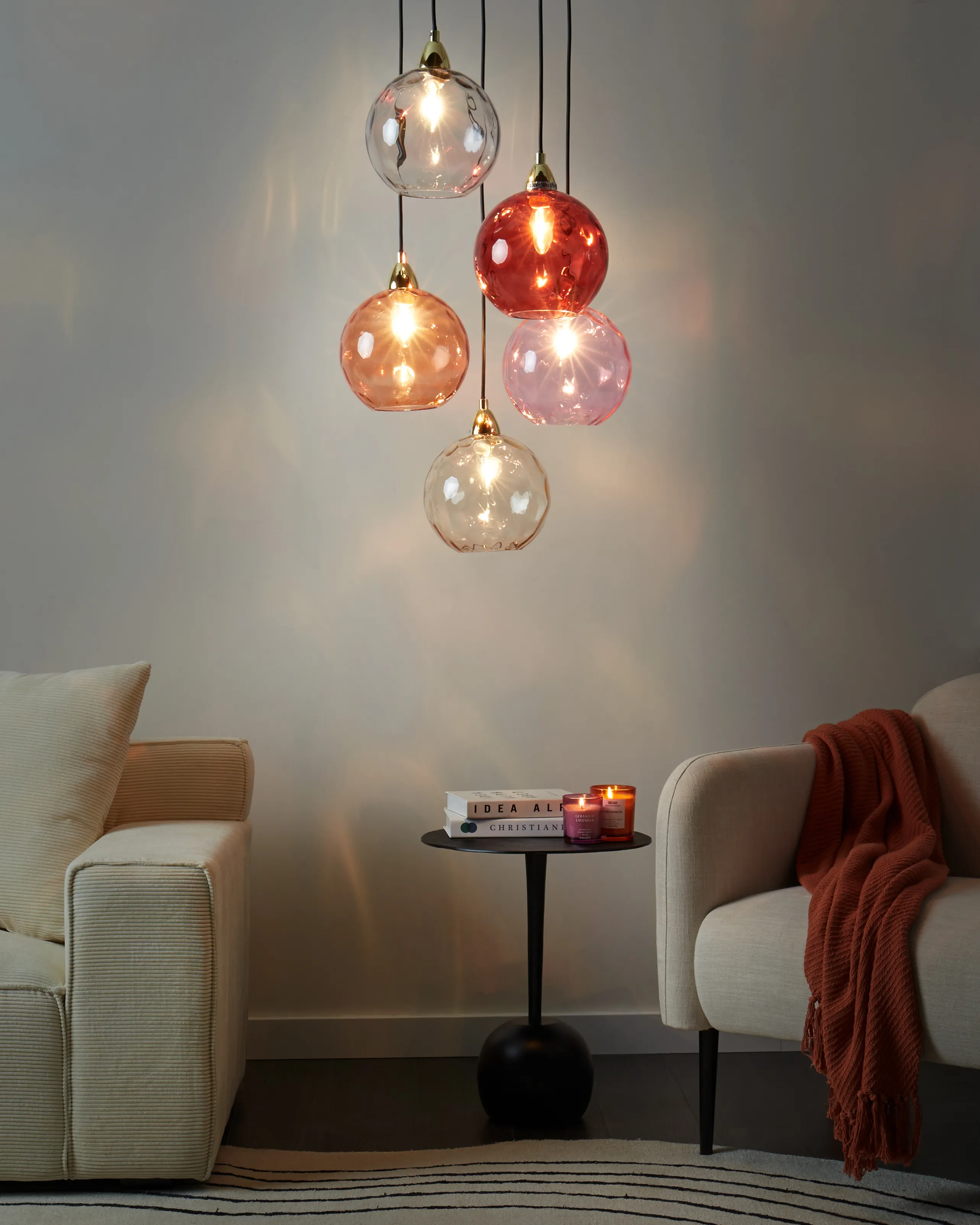 Hanglamp PABELLON Glas Rood