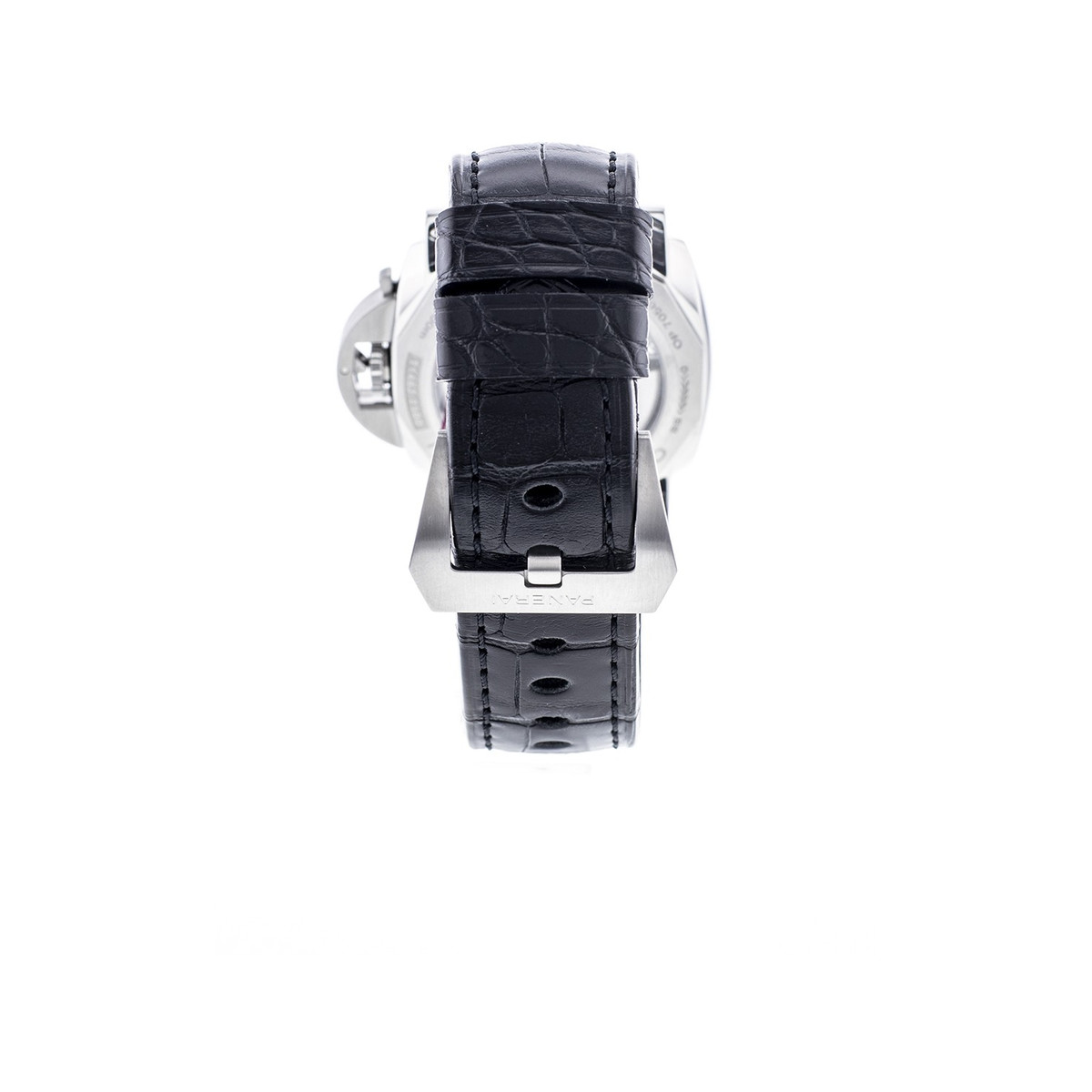 Montre d'occasion Panerai Luminor homme automatique acier bracelet cuir