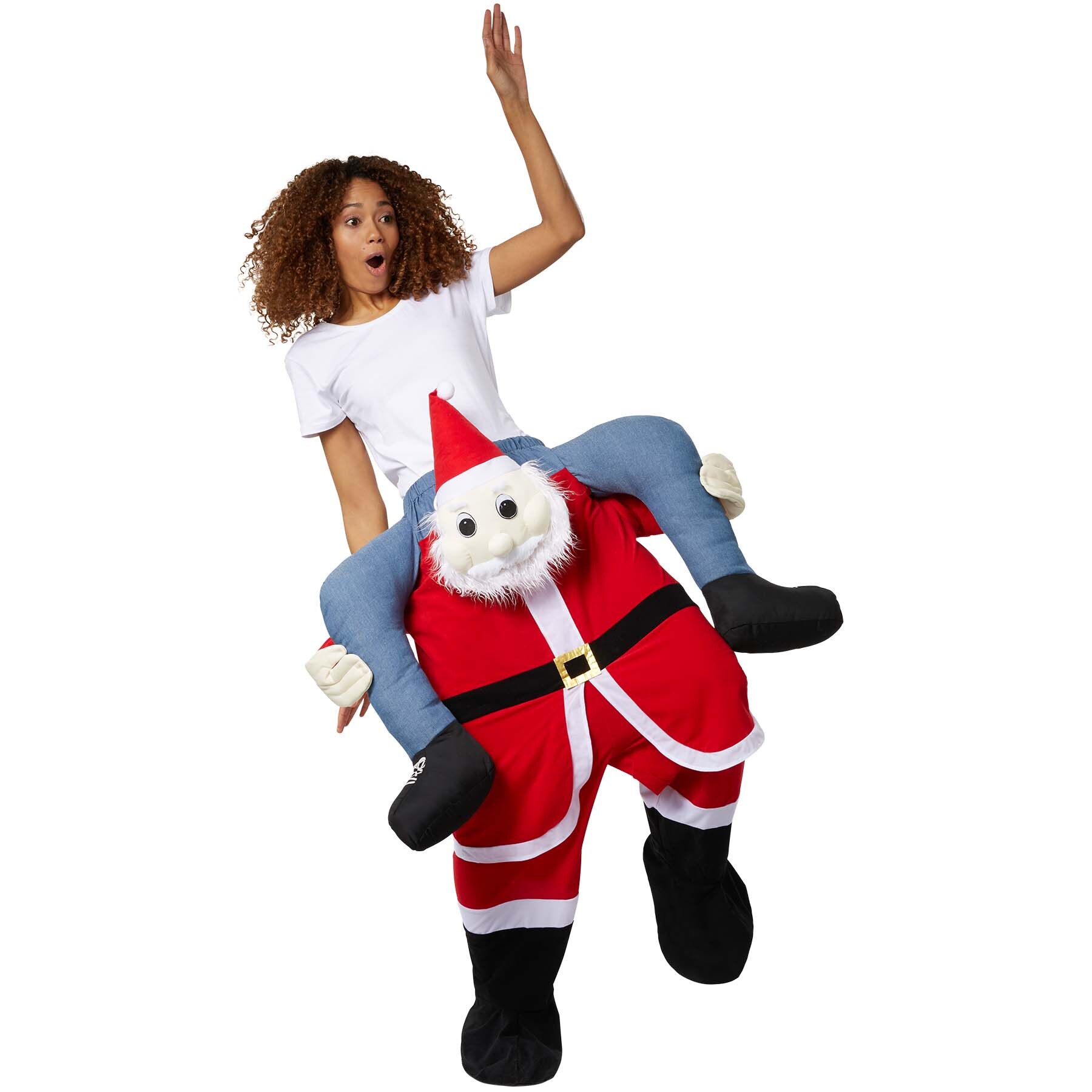 tectake® Huckepack-Kostüm Weihnachtsmann