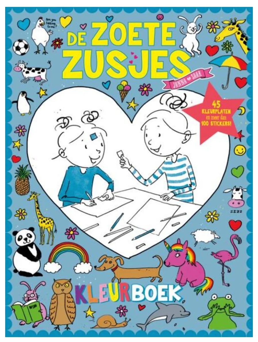 Zoete Zusjes kleurboek met meer dan 100 stickers