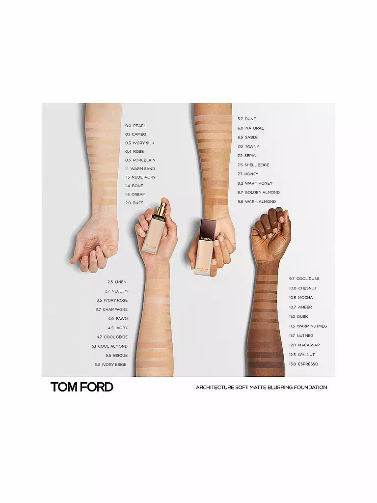 TOM FORD BEAUTY Architecture Soft Matte Foundation  (5.1 Cool Amond) braun