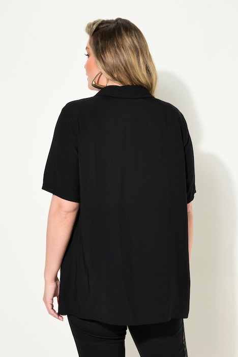 Bluse, A-Linie, Frauen-Motiv, Halbarm