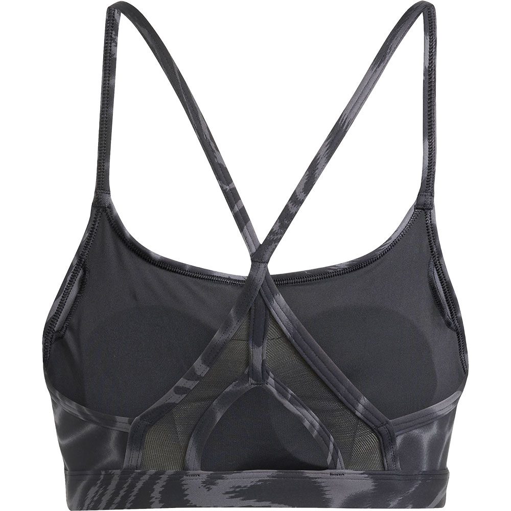 adidas Aeroreact Training Light Support 3-Streifen Sport-BH Damen black