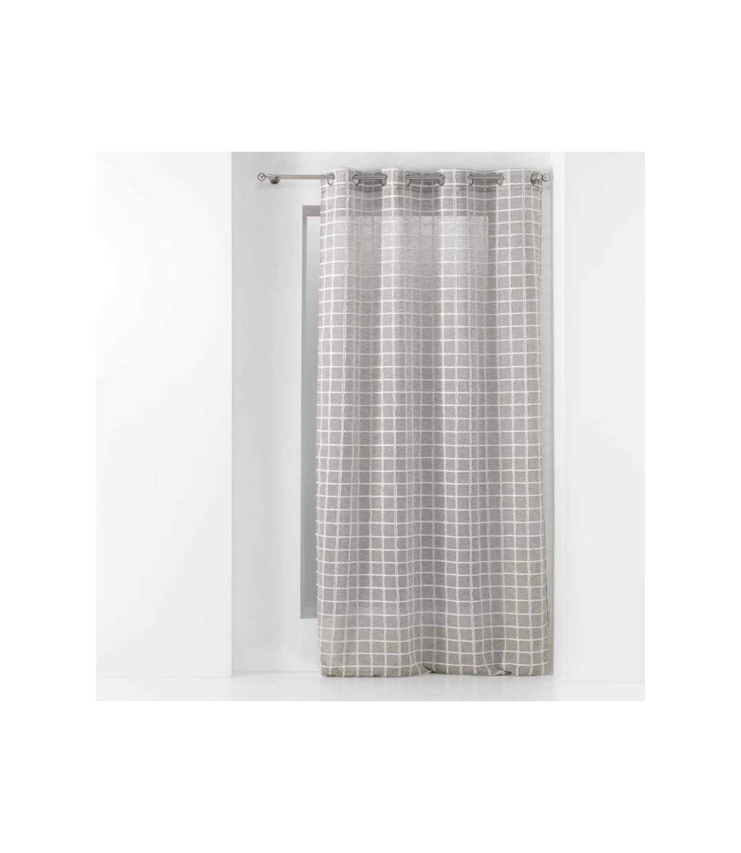 Rideau Voilage à Œillets Karrona 140x240cm Taupe