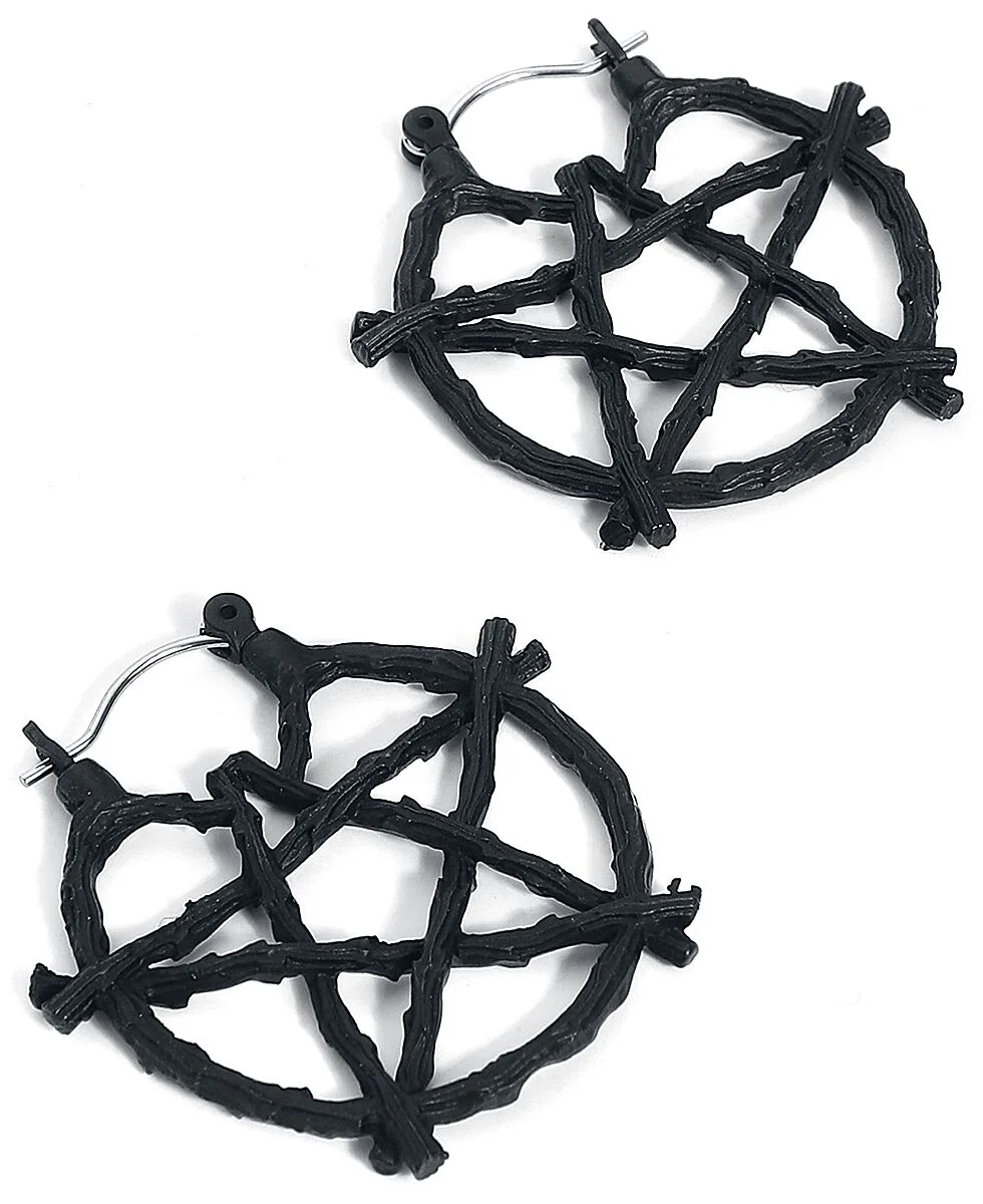 Pentagramme | Gothicana by EMP Boucles d'oreilles