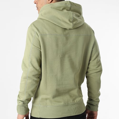 Sweat Capuche Monogram Logo 9698 Vert Kaki Clair