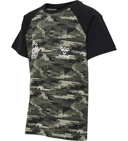 Hummel T-shirt - hmlFSK Fly -  Grøn/Sort