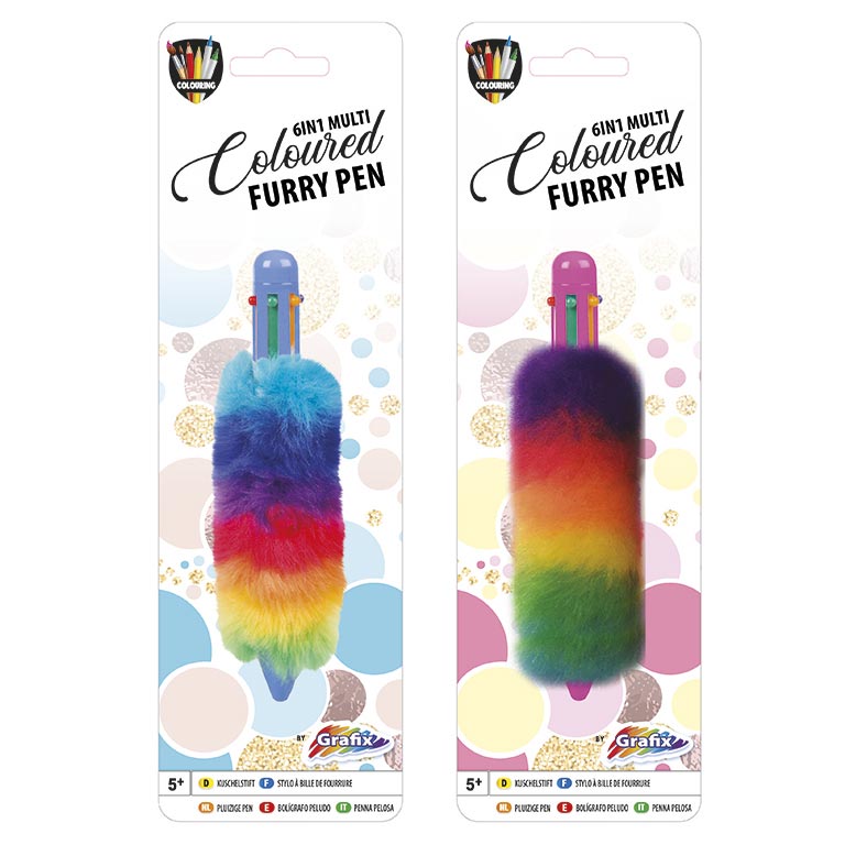 Meerkleurenpen Fluffy Regenboog