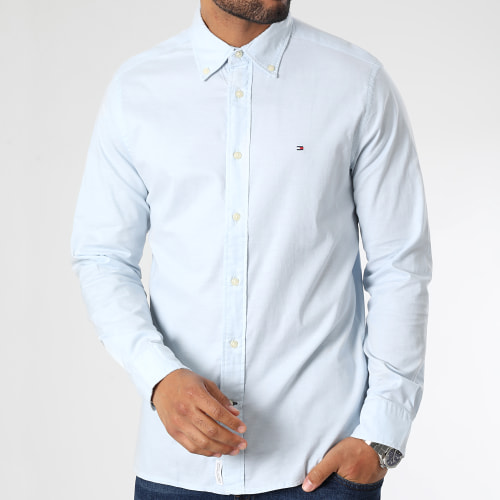 Chemise Manches Longues Core 1985 Flex Oxford 5037 Bleu Clair