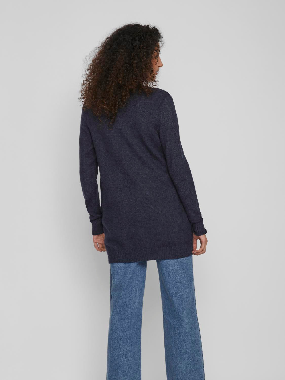 Vila  Viril Open L/S cardigan - Total Eclipse