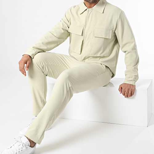 Ensemble Veste et Pantalon Cargo Vert Clair