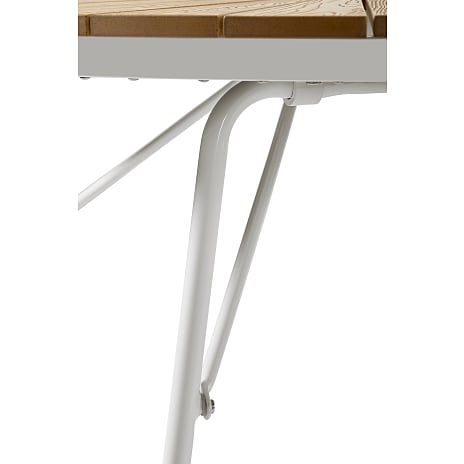 Kerteminde teak - nonwood havebord Ø150 cm, hvidt stel