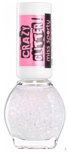 Miss Sporty Crazy Glitter Top Coat Nagellak 030 Don't Pink Twice 1 stuk