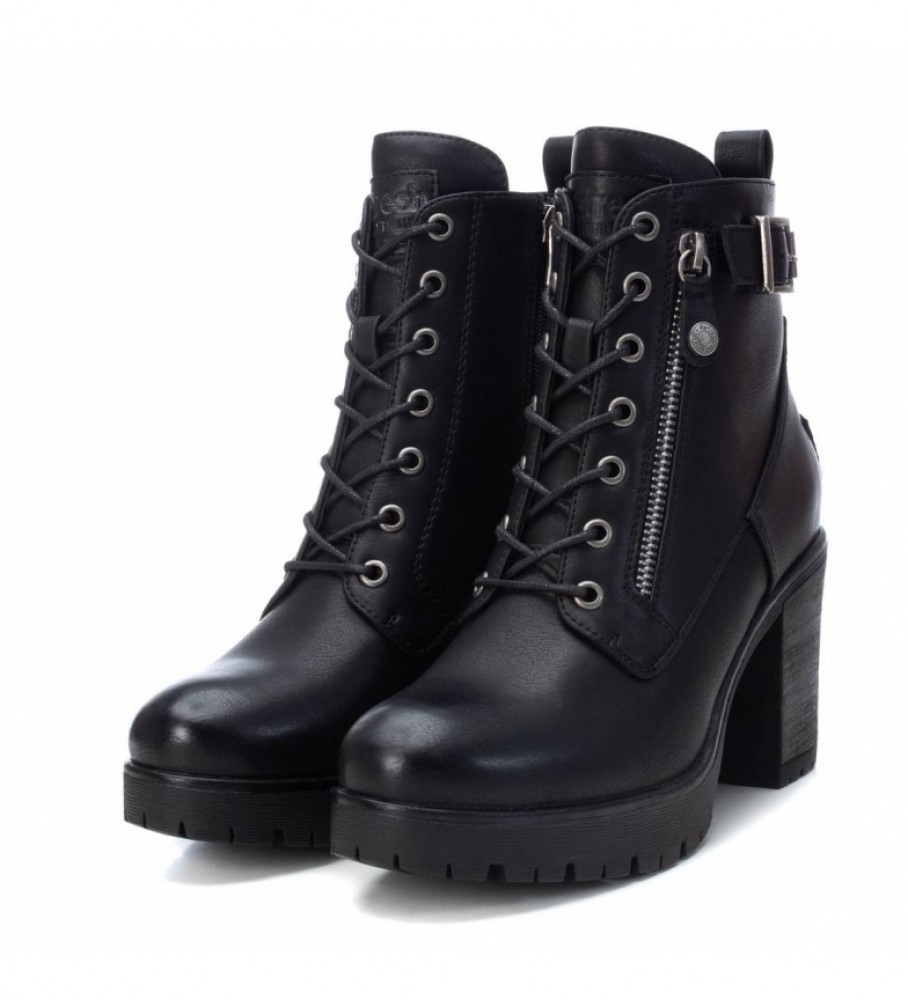 Botas de cano curto Refresh 072387 pretas - Altura do salto: 9 cm -