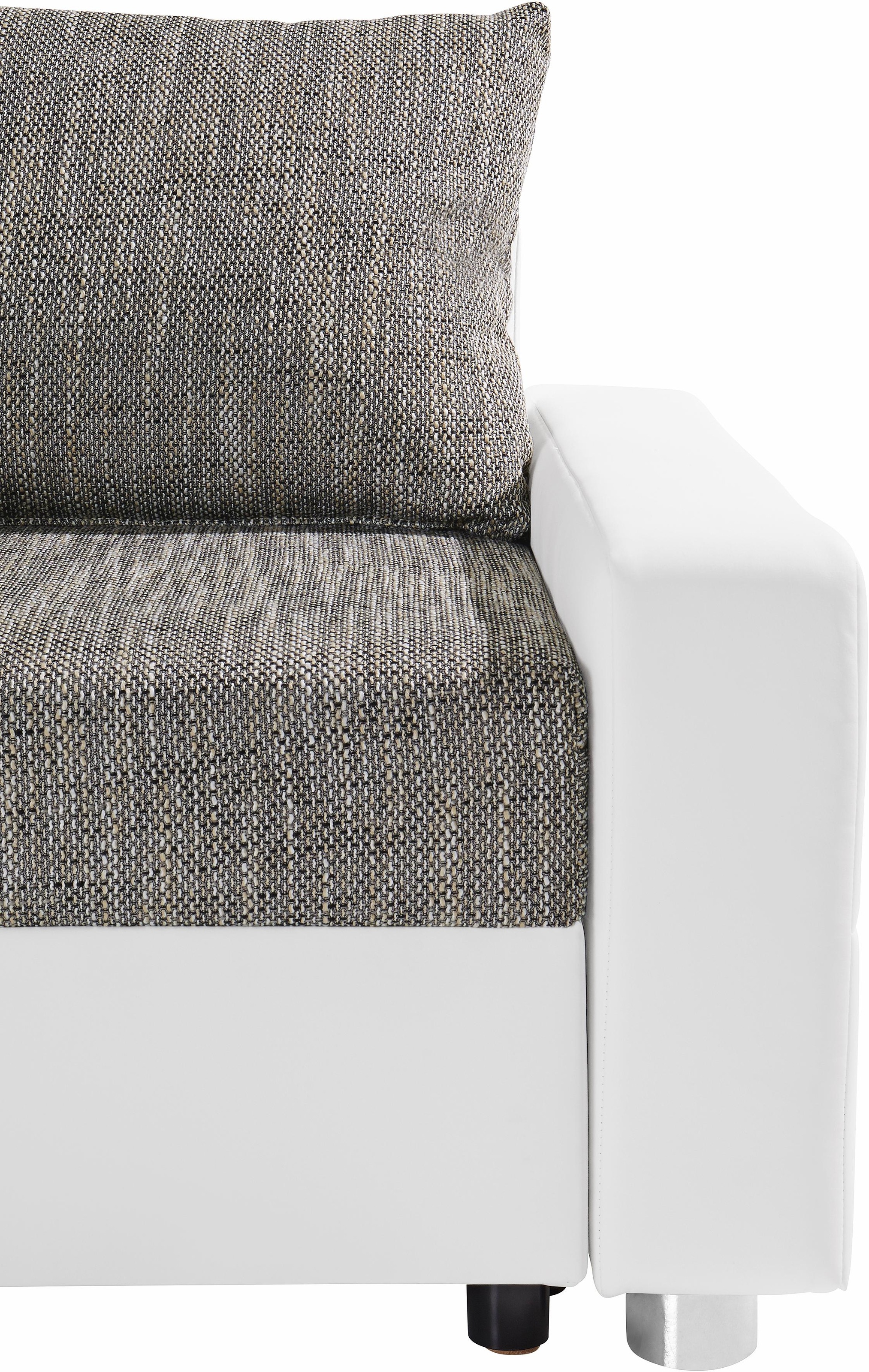 COLLECTION AB Ecksofa »Parma L-Form« mit Bettfunktion und Federkern