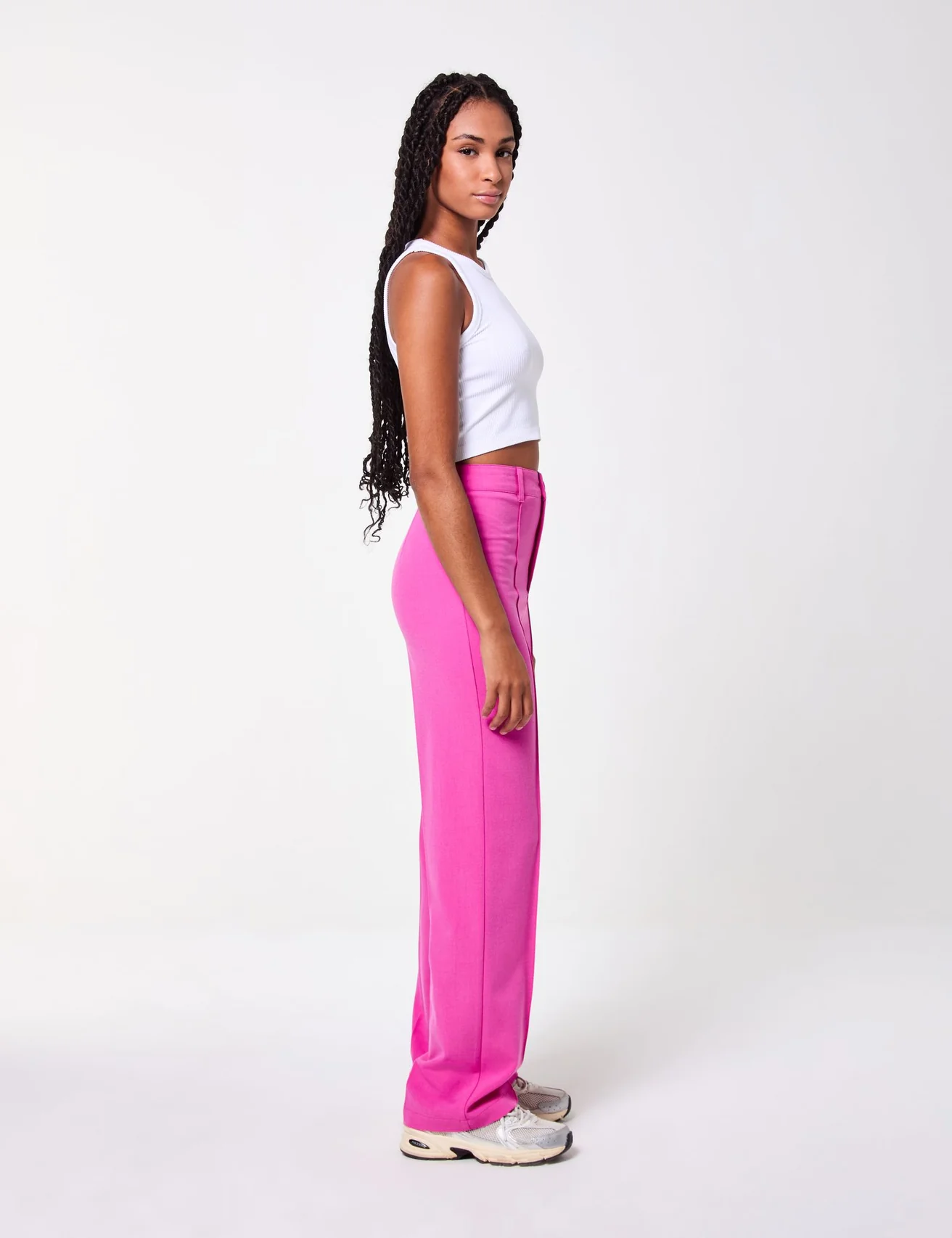 Pantalon palazzo rose vif