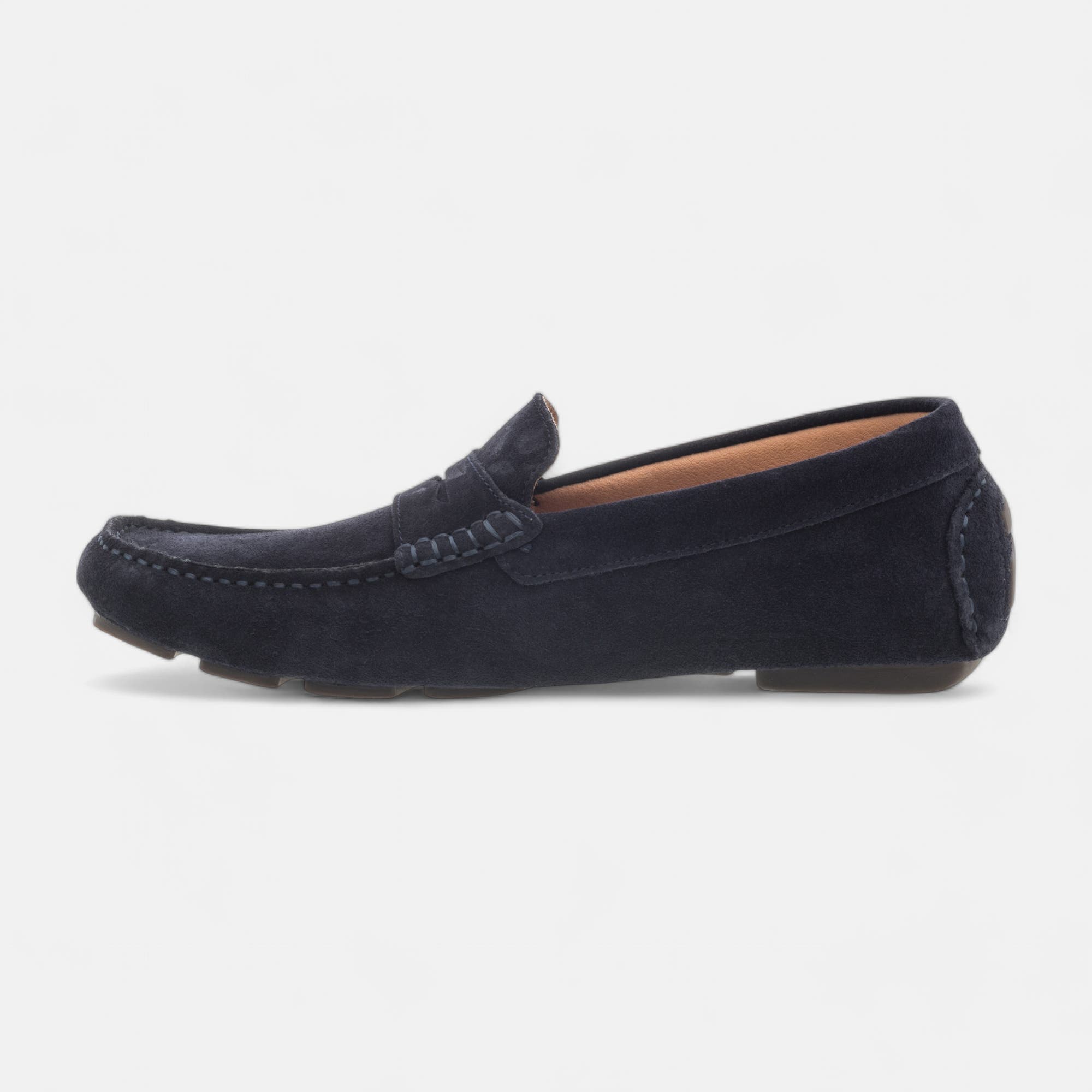 Mocassins Homme en cuir bleu marine