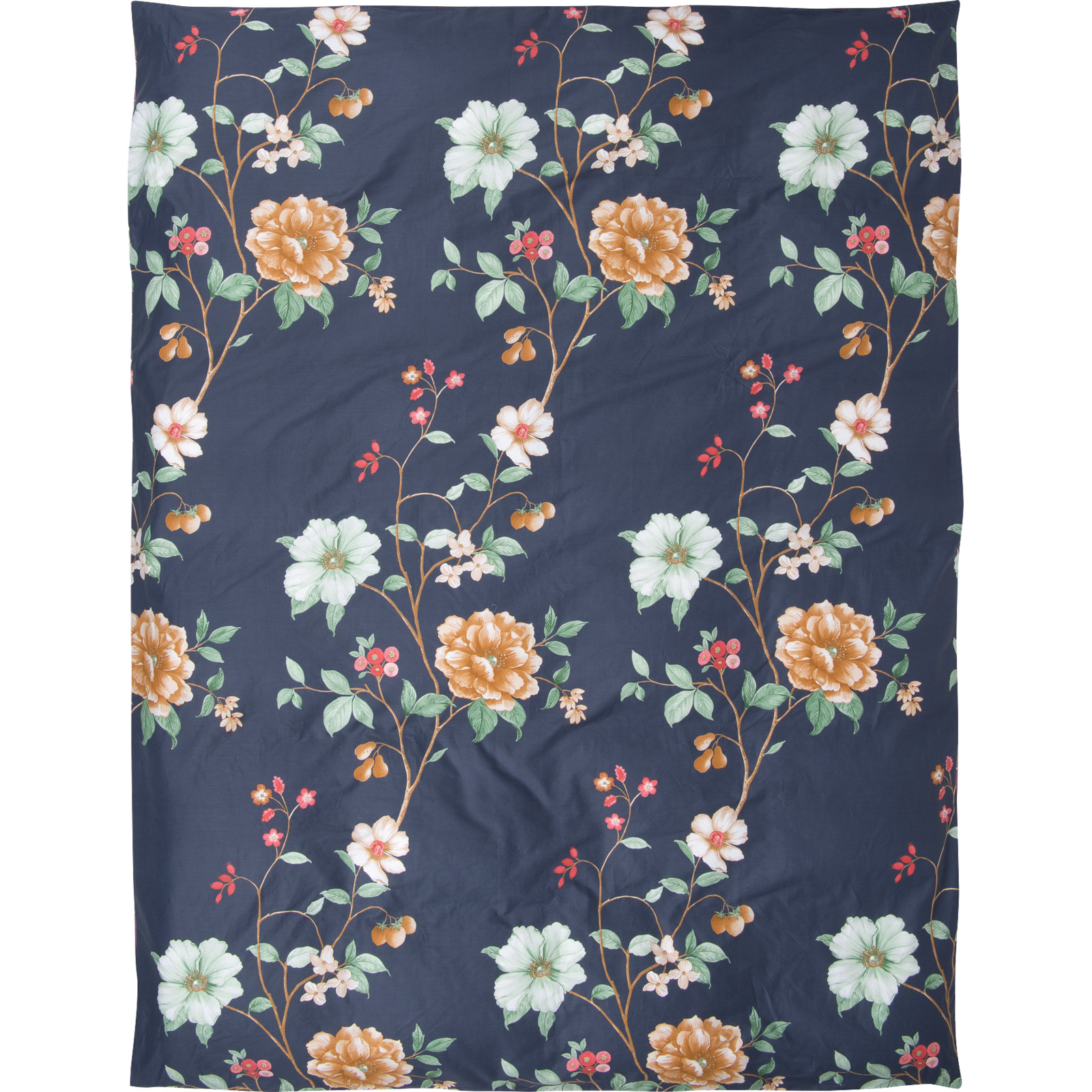 Bettwäsche mit Blüten und Streifen