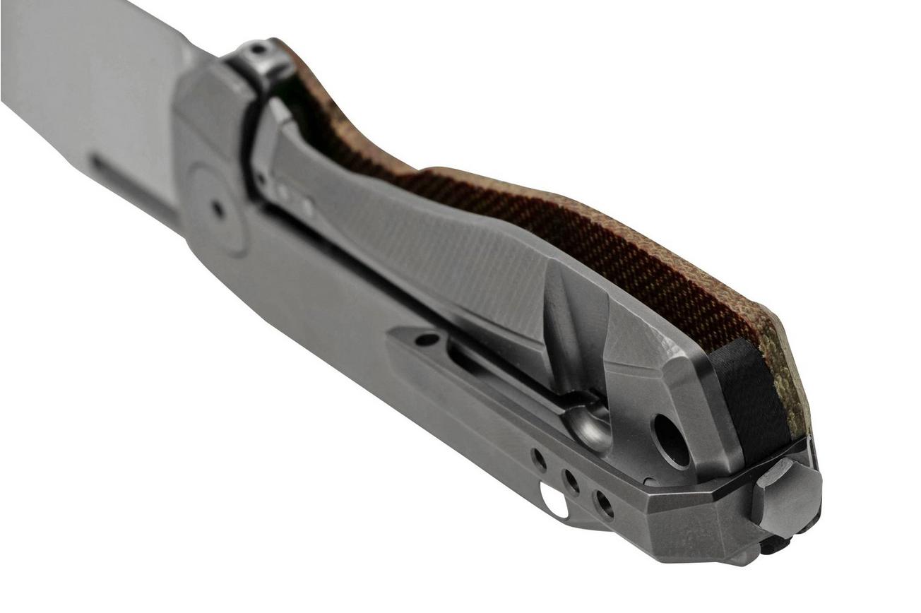 LionSteel Nano, NA01-CVN Frame Lock, Magnacut, Natural Canvas Micarta, zakmes