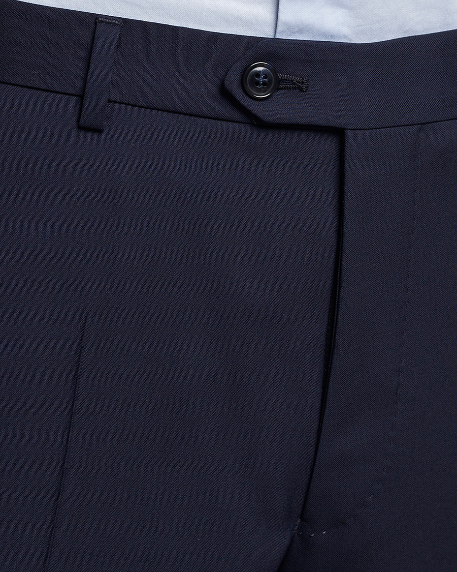 Oscar Jacobson Denz Wool Trousers Blue