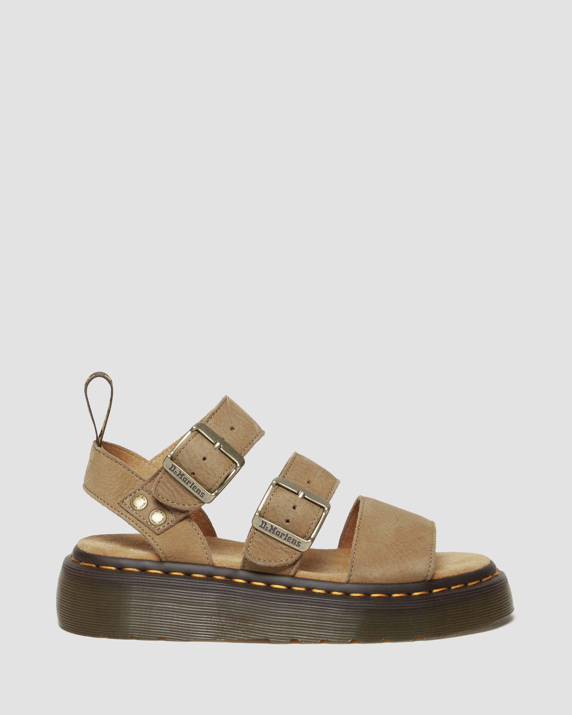 Gryphon Tumbled Nubuck Leder Plateausandalen