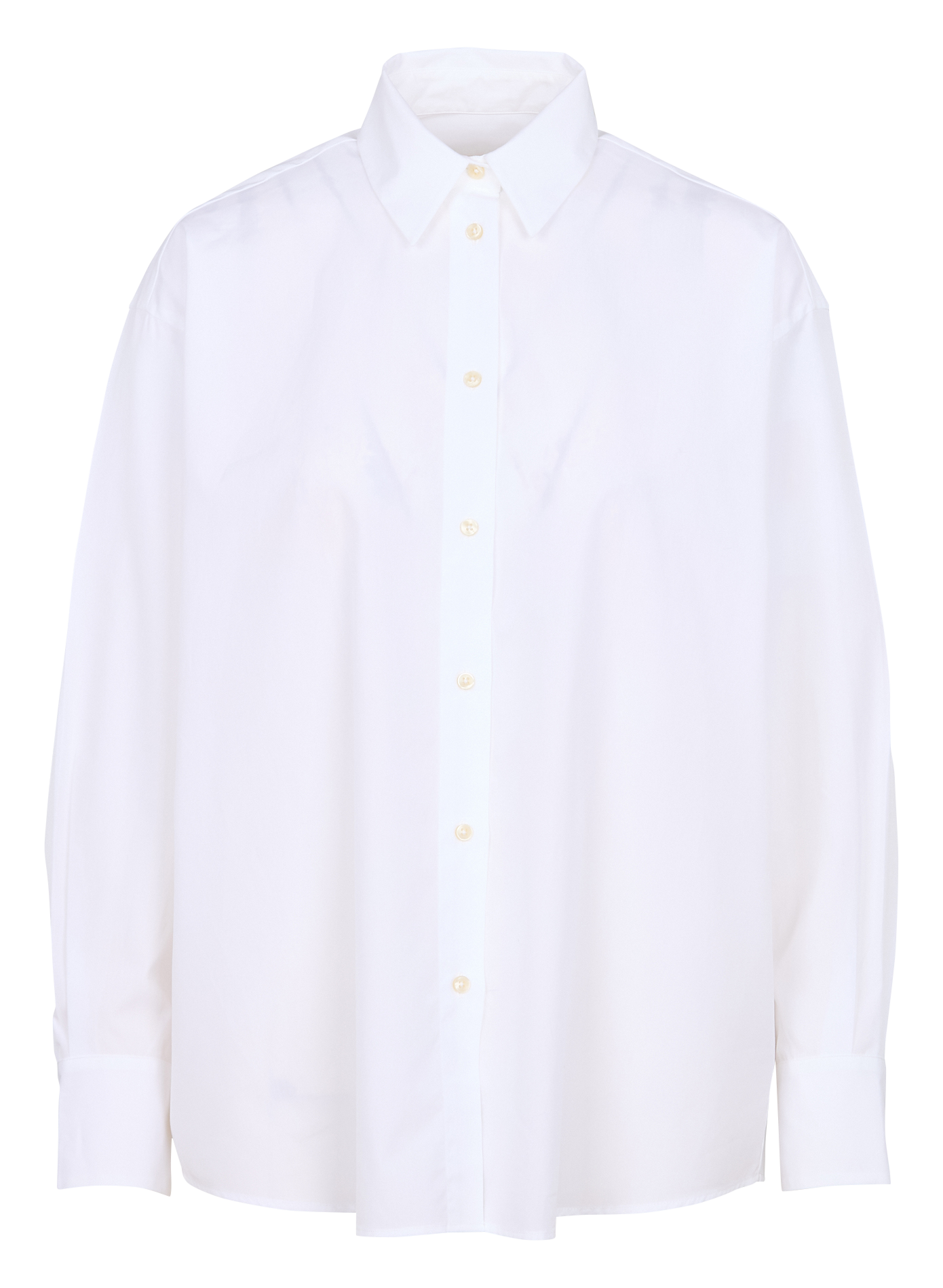 LORED - Chemise col classique ample en coton | Blanc