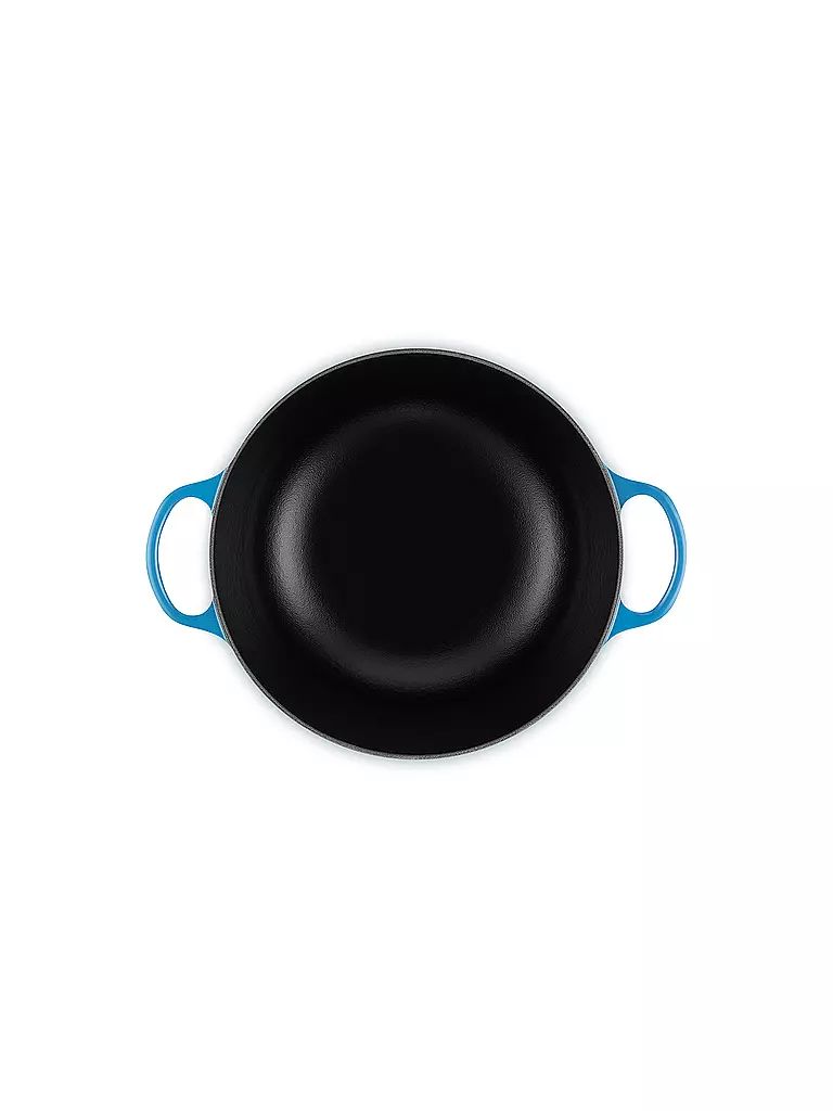 LE CREUSET Gusseisen-Bräter mit Deckel 26cm LA MARMITE SIGNATURE Azure blau
