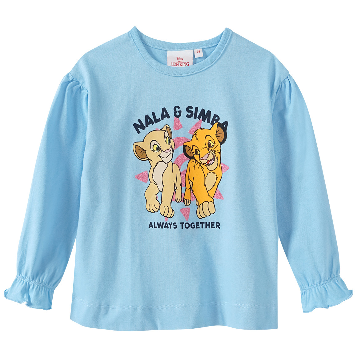 Topolino Der König der Löwen Langarmshirt mit Simba hellblau