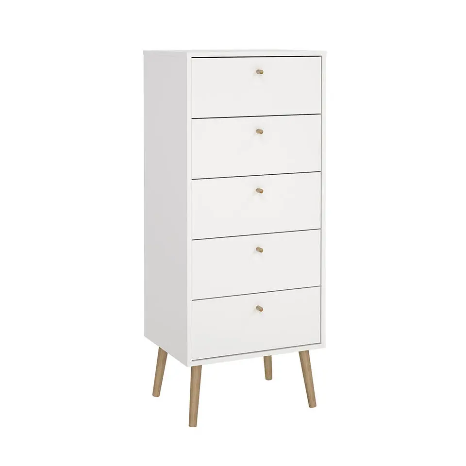 Hioshop Bodo kommode 5 lades wit