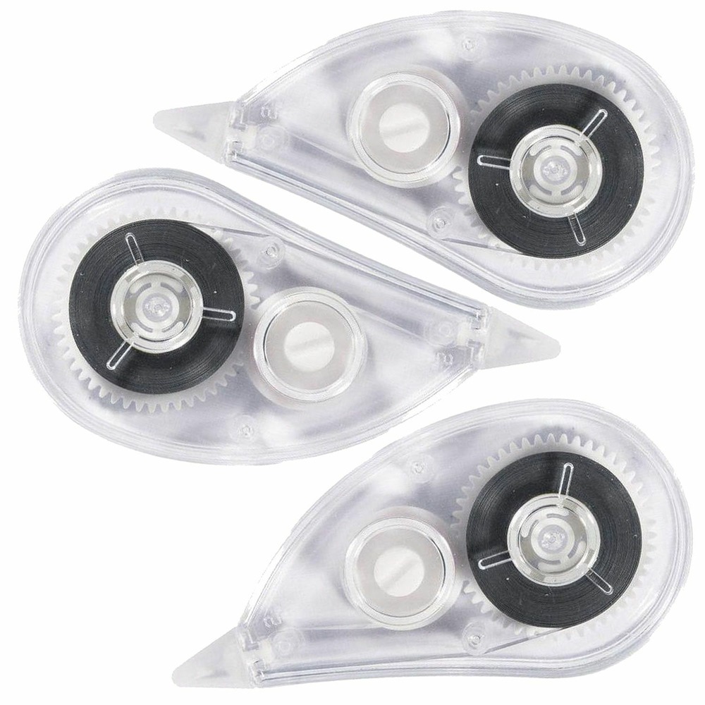3 kits de 3 rollers correcteurs colorés - gris clair, rose, menthe