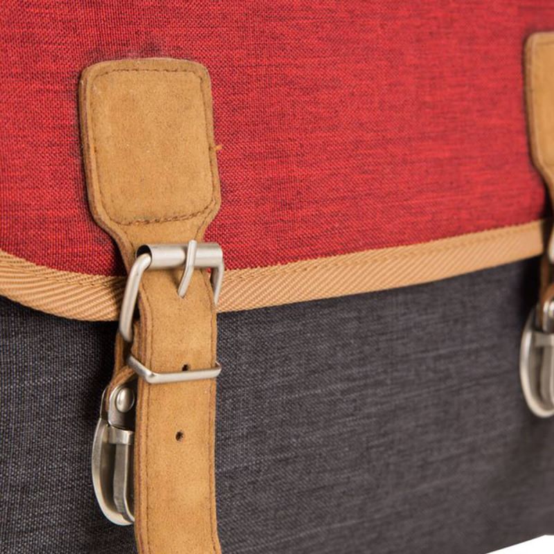 Cartable scolaire Basic 35 cm Rouge/Gris