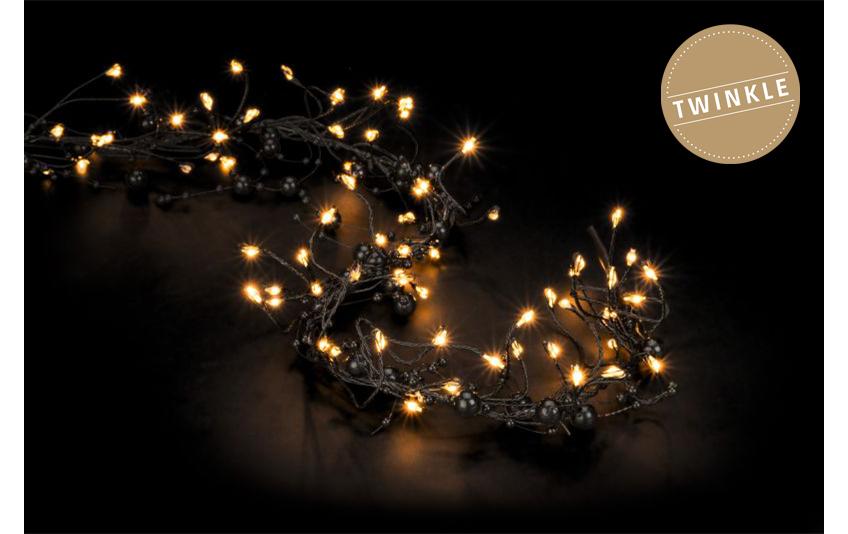 LED-Lichterkette Angel Cluster, 200 Lampen, 2m, SchwarzIn-/Outdoor Lichterkette