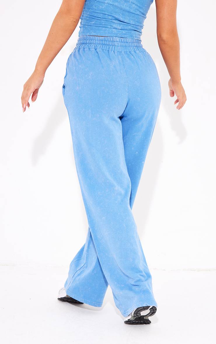 Bleu Joggers Larges Délavés