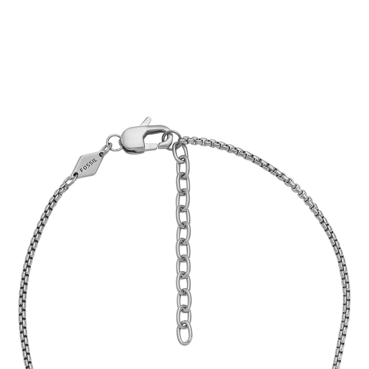 Collier FOSSIL acier inoxydable croix 55 cm