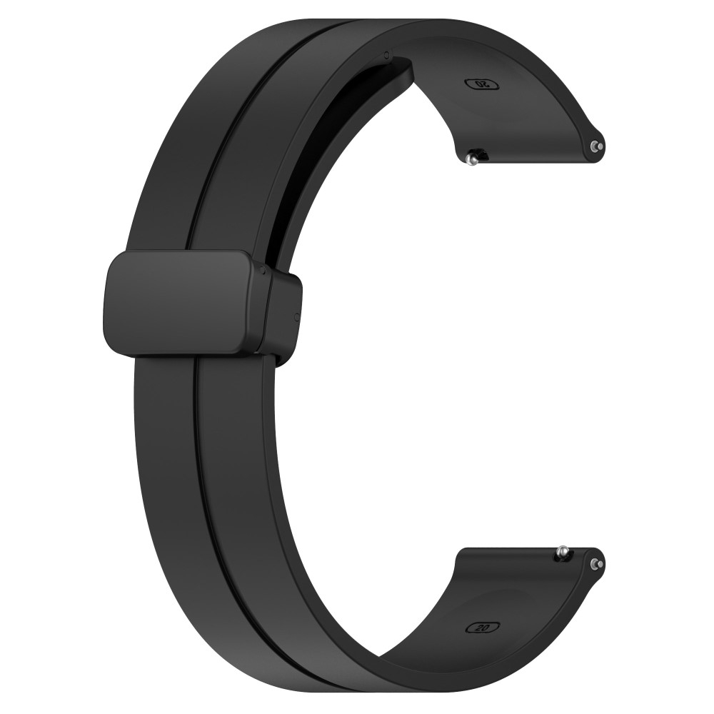 Samsung Galaxy Watch 4 (40mm) Magnet Silikon Armband Split Design (Gelenkumfang: 180 - 220mm) - Schwarz
