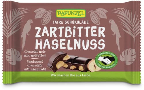 Rapunzel BIO Zartbitter Schokolade 60% Kakao mit Haselnuss