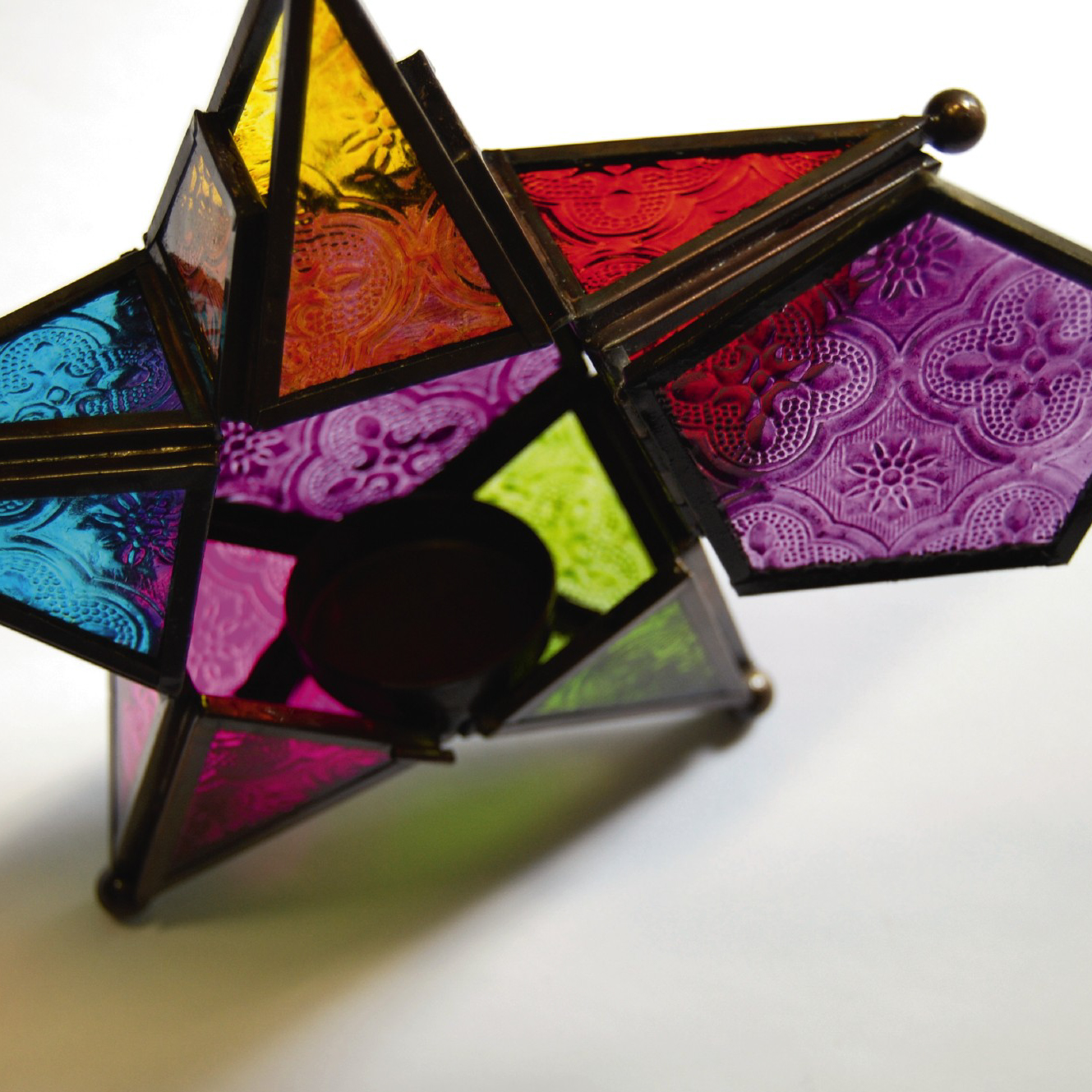 Laterne 'Süleyman', multicolor, Ø 18,5 cm, L 5 cm von fischer's lagerhaus