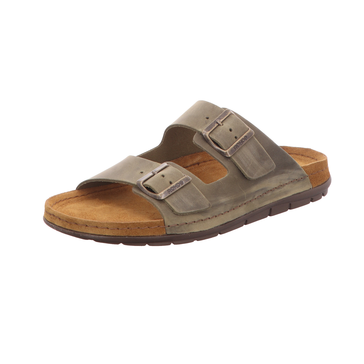 Rohde Herren-Pantolette Olive-Grün