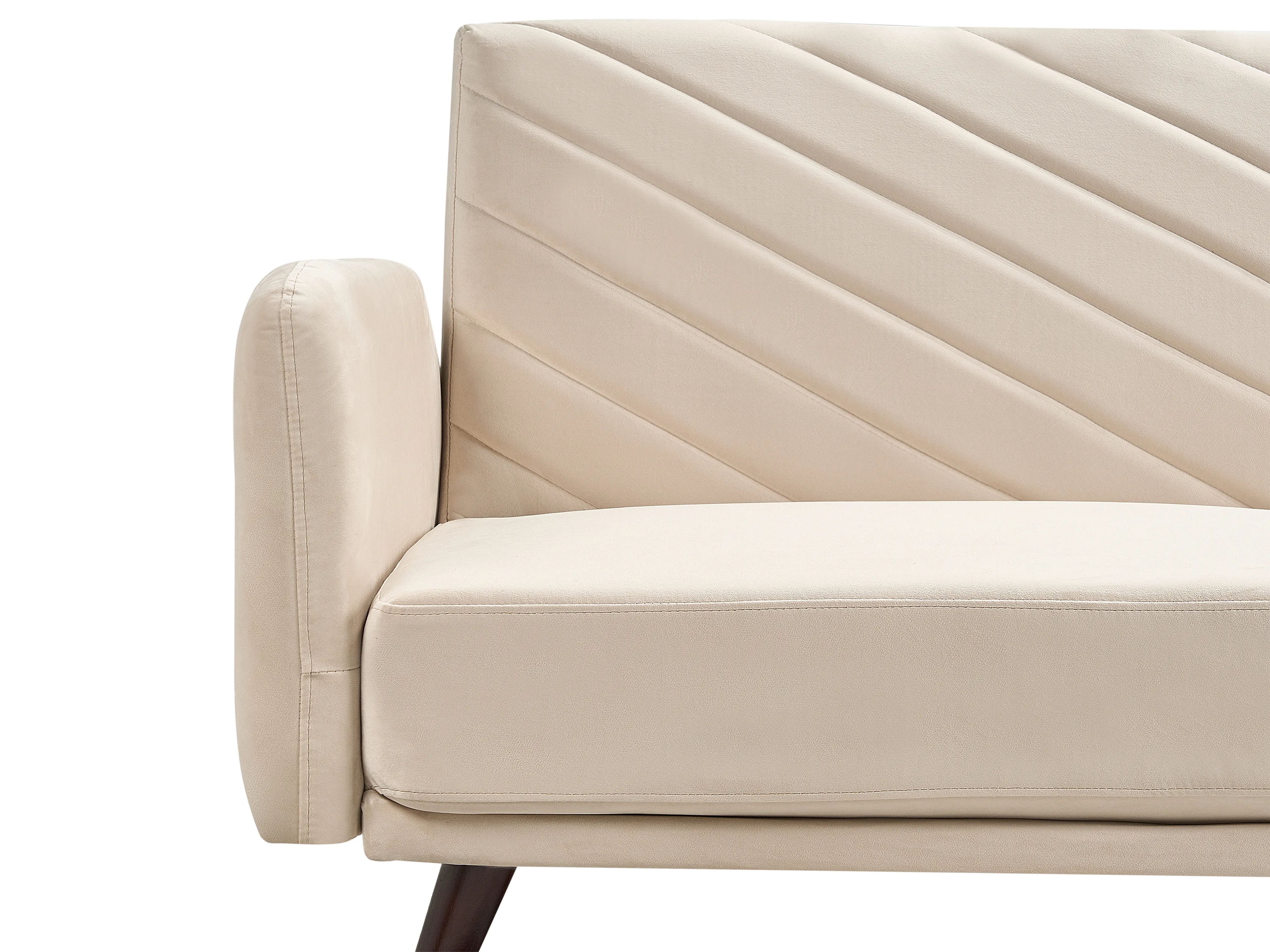 Slaapbank 3-zits SENJA Fluweel Beige