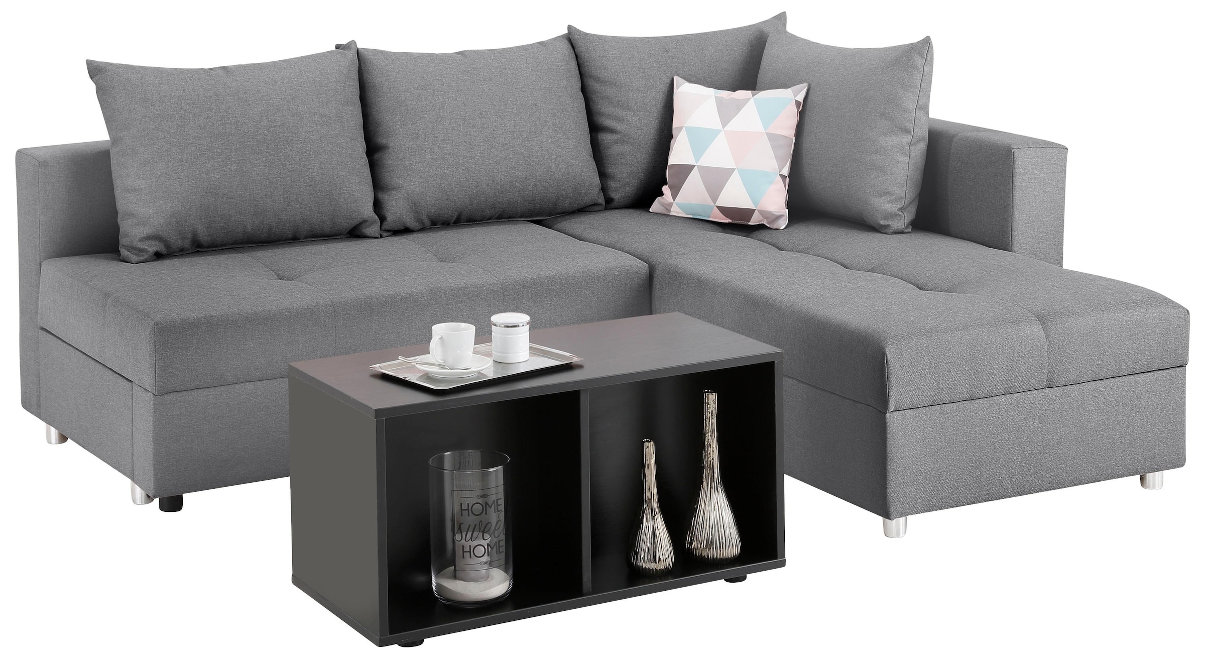 Home affaire Ecksofa »Italia L-Form« mit Bettfunktion,  mit  Federkern