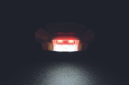 Support de plaque LighTech Eclairage de plaque LED Python couvercle bleu entraxe 26mm