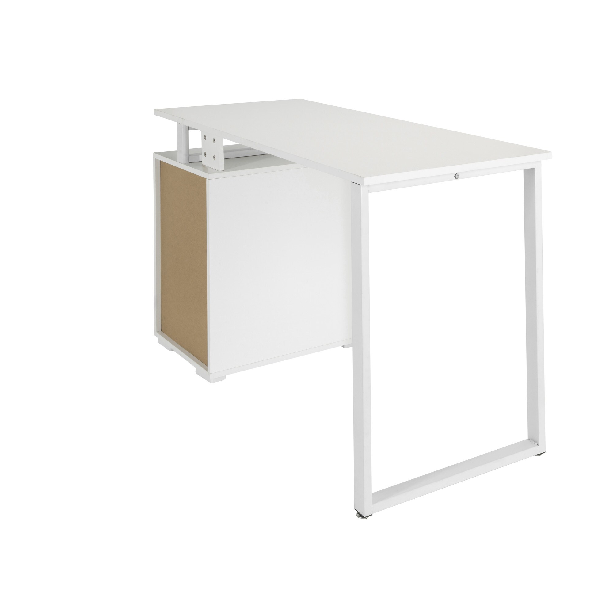 Schreibtisch EASY WORK V Melaminharzbeschichtete Spanplatte, Gestell pulverbeschichteter Stahl hjh OFFICE