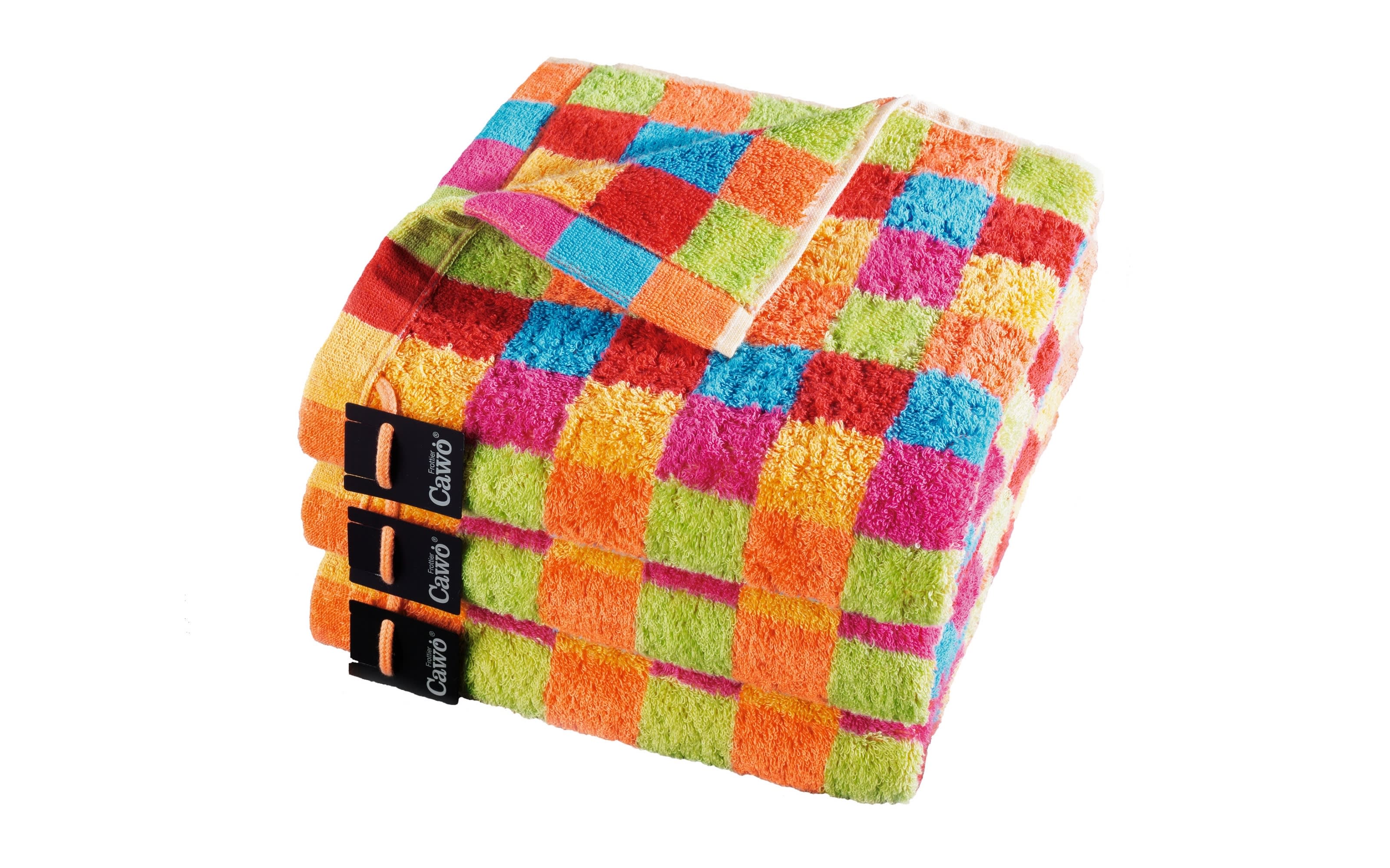 Saunatuch Lifestyle Karo, multicolor hell, 70 x 180 cm