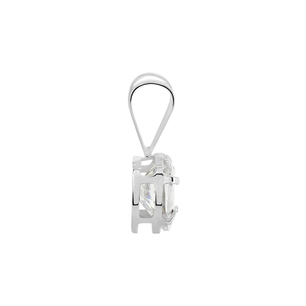 Pendentif Or Blanc Oxyde