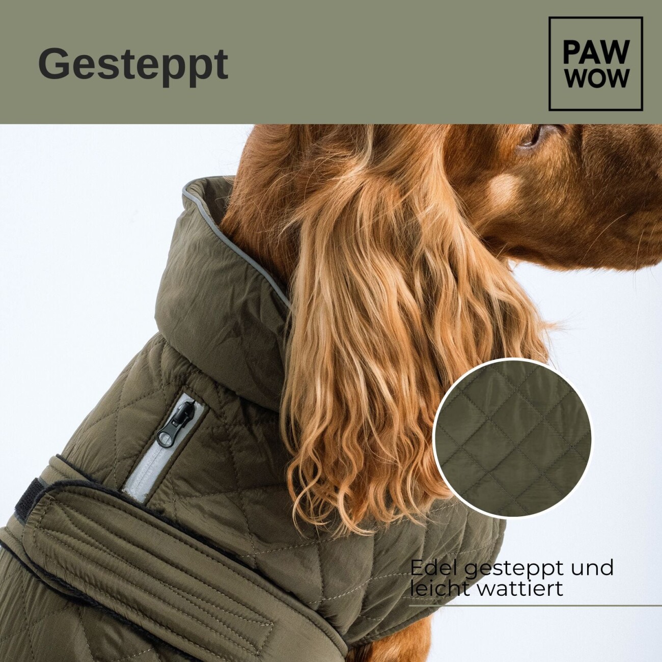 PAW WOW Hundejacke FRITZ Olive S