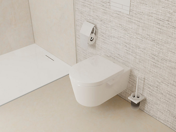 Porte-brosse WC mural blanc mat Hansgrohe