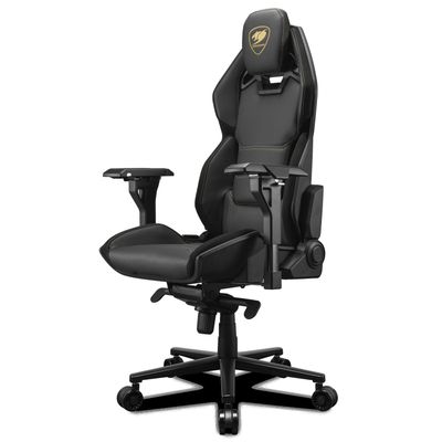 Fauteuil Gamer HOTROD ROYAL - accoudoirs réglables - appui-tête intégré - noir et or