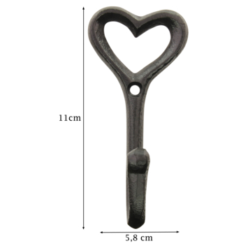 Jashaak enkel Love zwart gietijzer